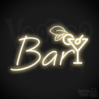 Neon Bar Sign - Bar LED Neon Sign - Bar Wall Art - Bar Signs - Color Warm White