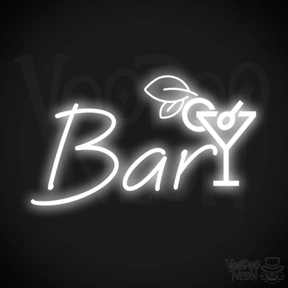 Neon Bar Sign - Bar LED Neon Sign - Bar Wall Art - Bar Signs - Color White