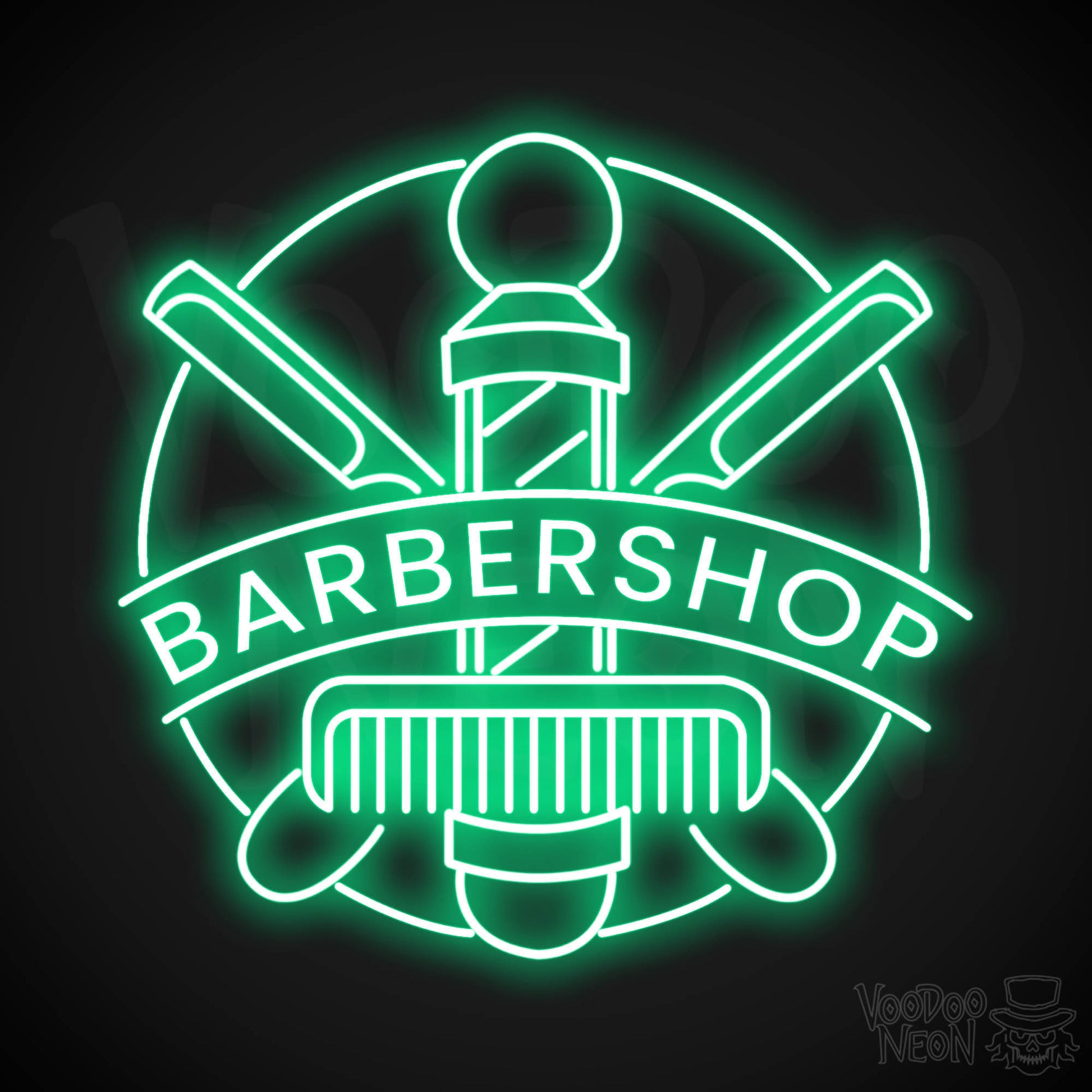 Barber Shop LED Neon - Green