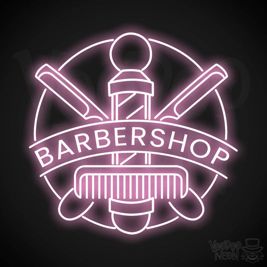 Barber Shop LED Neon - Light Pink