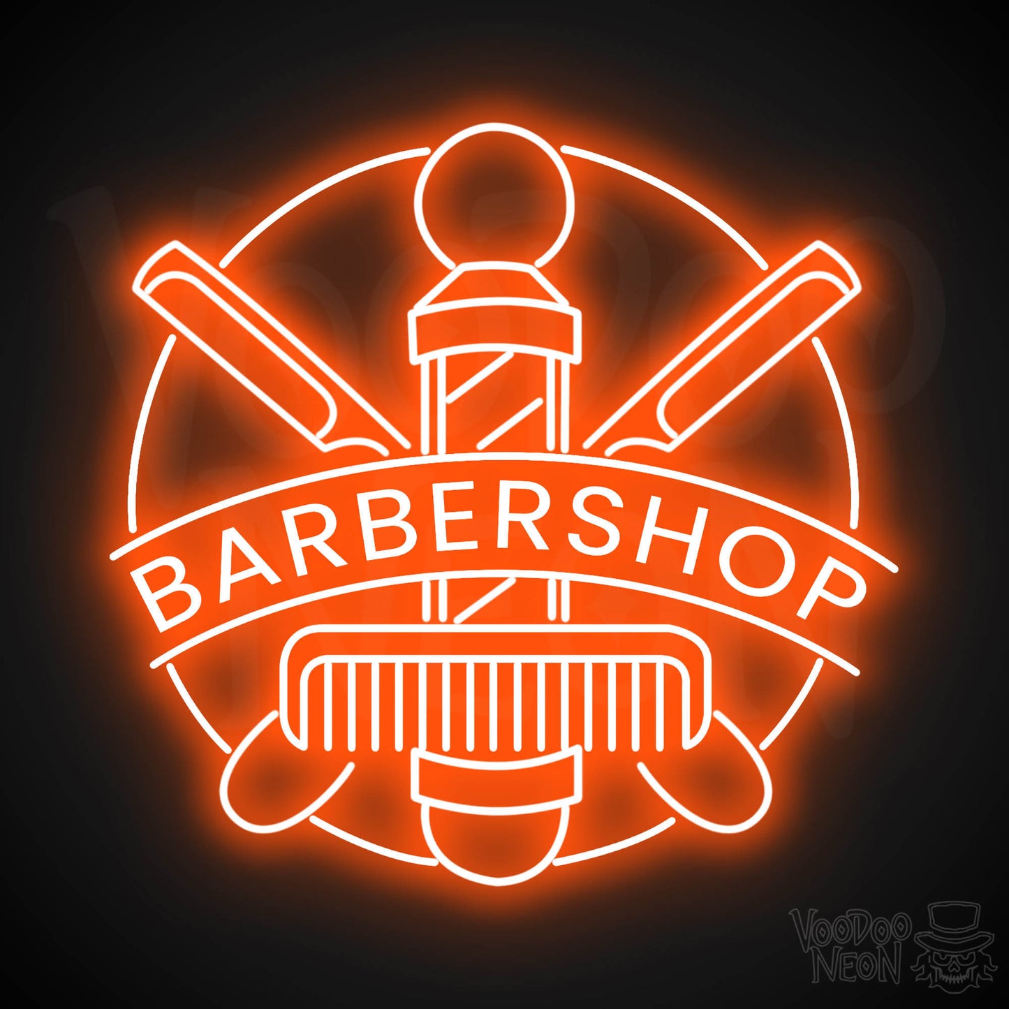 Barber Shop LED Neon - Orange