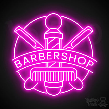 Barber Shop LED Neon - Pink