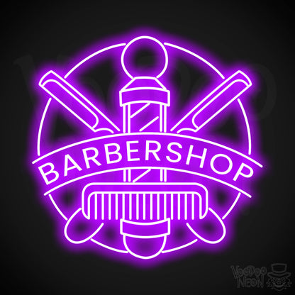 Barber Shop LED Neon - Purple