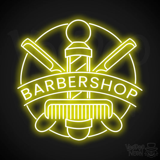 Barber Shop LED Neon - Yellow