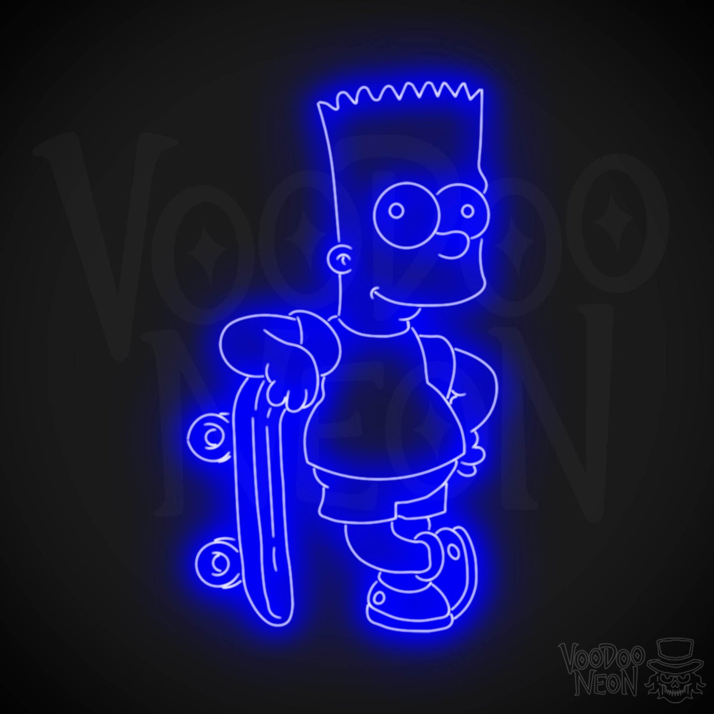 Bart Simpson Neon Sign - Bart Simpson LED Wall Art - Color Dark Blue