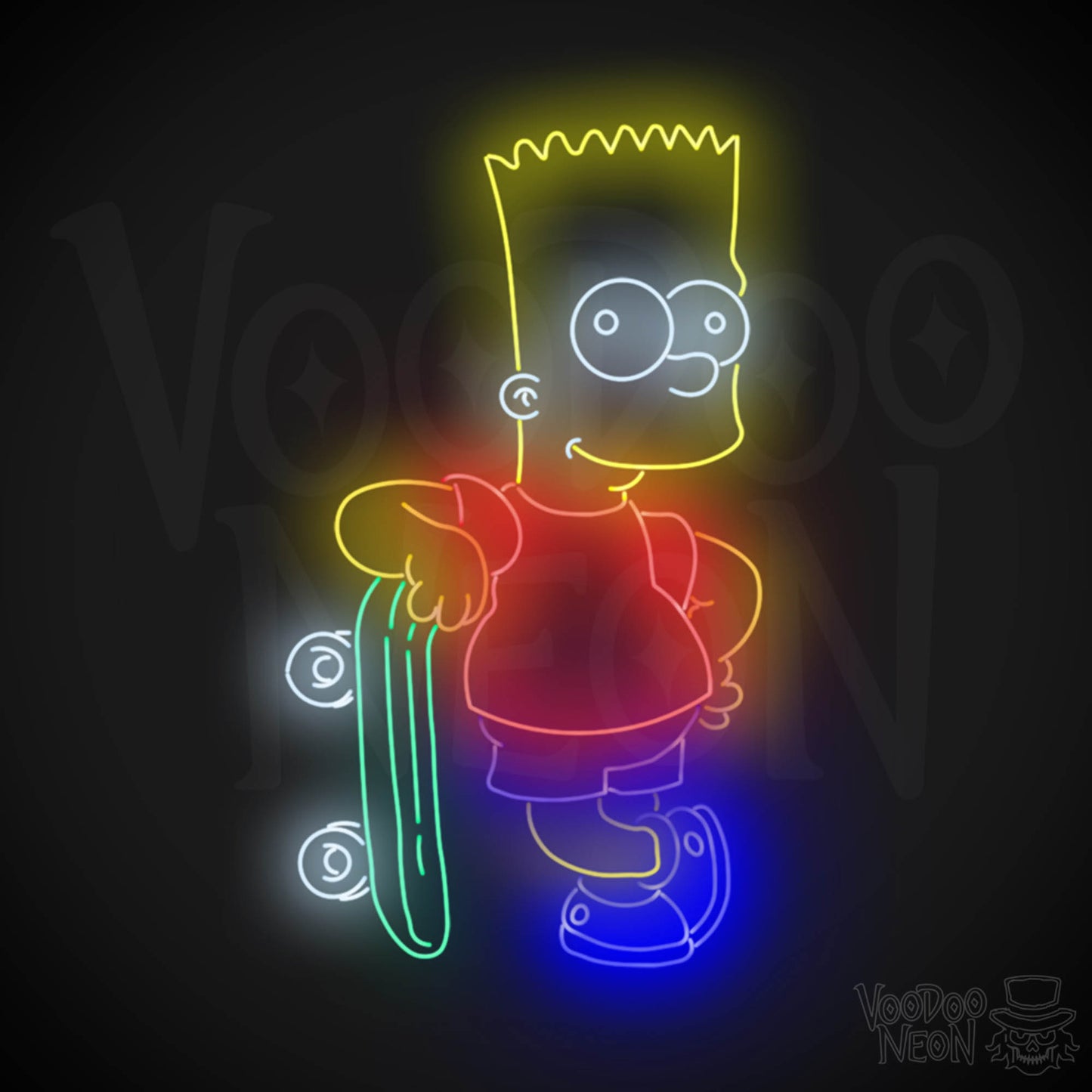 Bart Simpson Neon Sign - Bart Simpson LED Wall Art - Color Multi-Color