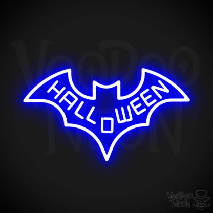 Neon Bat Sign - Bat Neon Sign - Neon Wall Art - Color Dark Blue