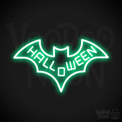 Neon Bat Sign - Bat Neon Sign - Neon Wall Art - Color Green