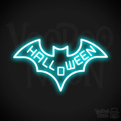 Neon Bat Sign - Bat Neon Sign - Neon Wall Art - Color Ice Blue