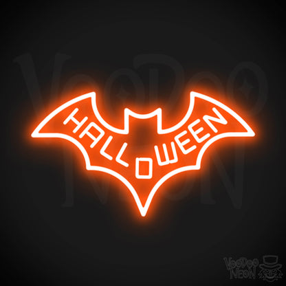 Neon Bat Sign - Bat Neon Sign - Neon Wall Art - Color Orange