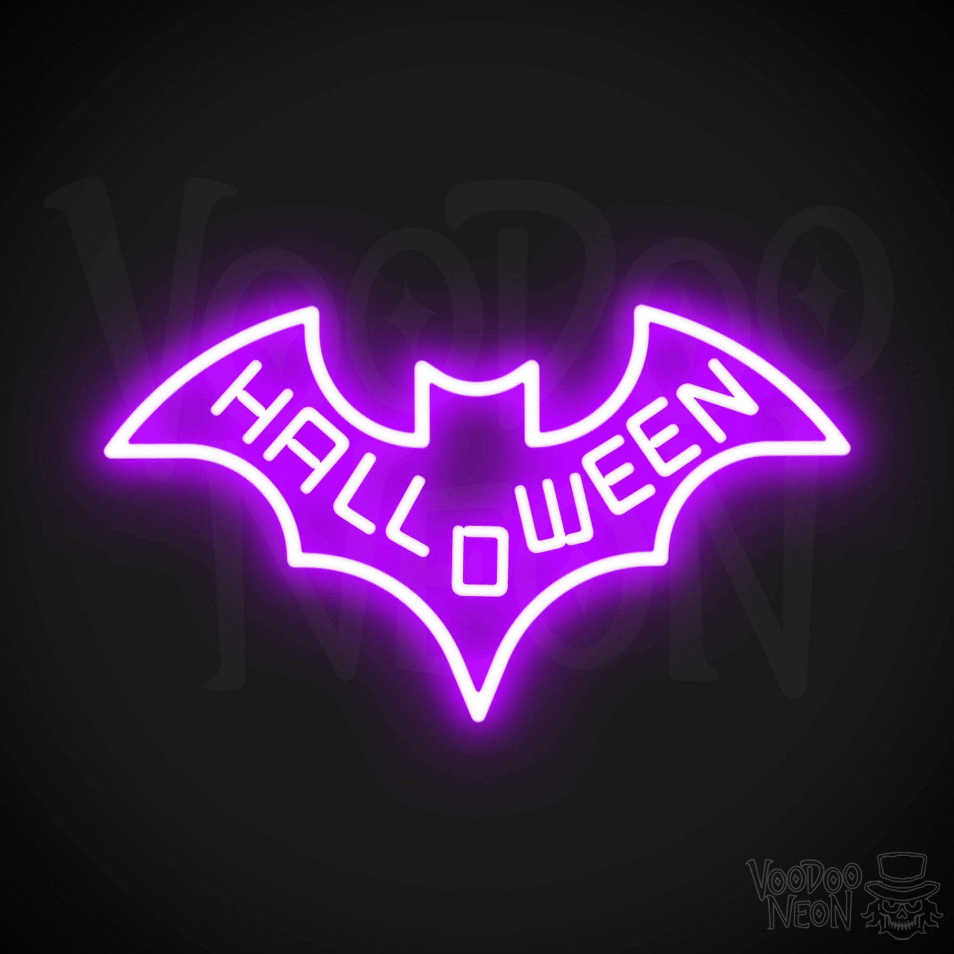 Neon Bat Sign - Bat Neon Sign - Neon Wall Art - Color Purple