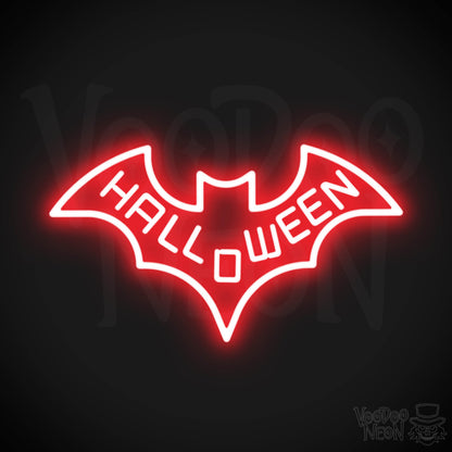 Neon Bat Sign - Bat Neon Sign - Neon Wall Art - Color Red