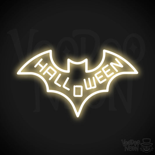 Neon Bat Sign - Bat Neon Sign - Neon Wall Art - Color Warm White
