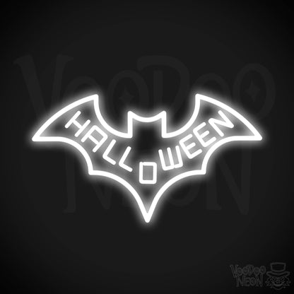 Neon Bat Sign - Bat Neon Sign - Neon Wall Art - Color White