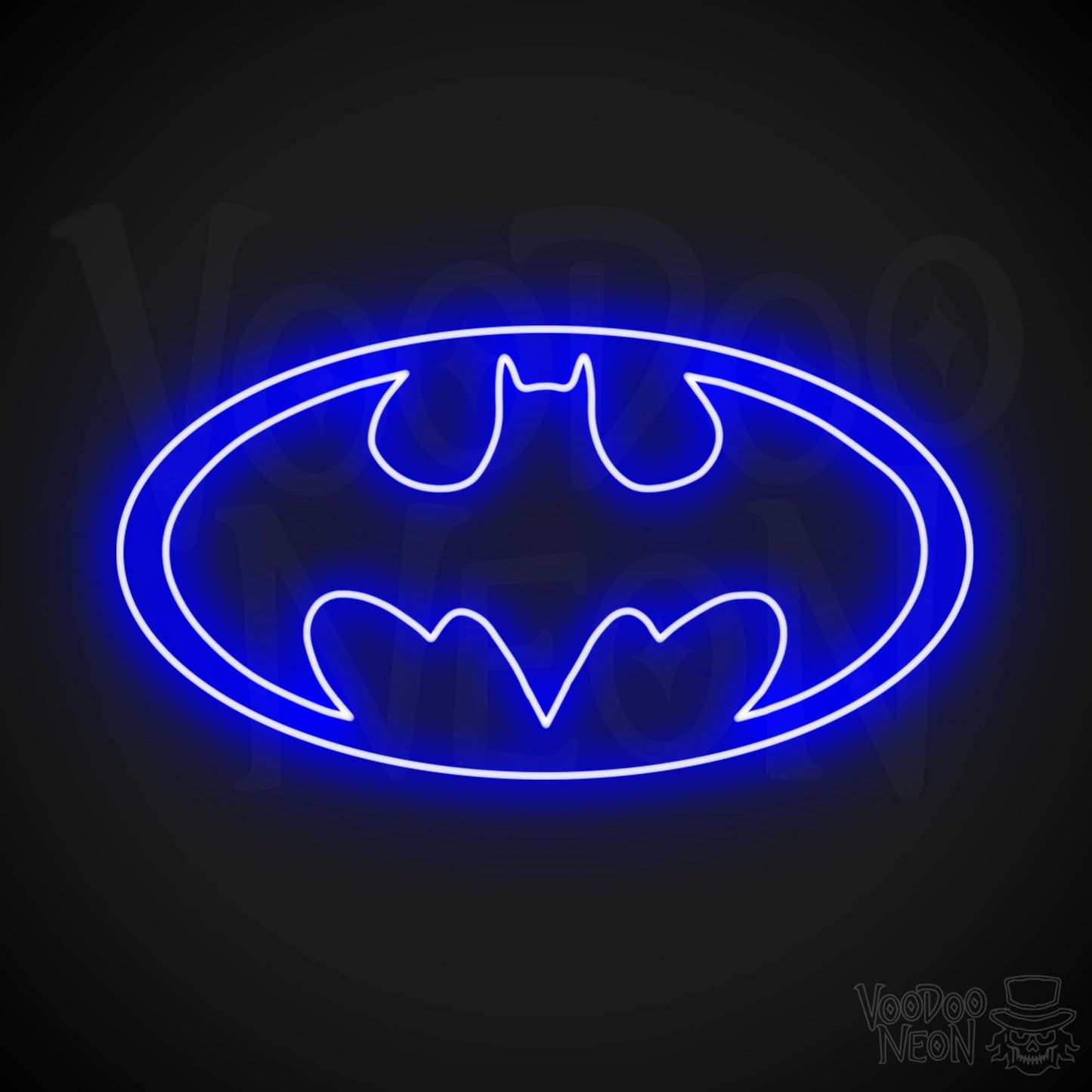 Batman Neon Sign - Batman Sign - Batman Light - Batman Symbol Wall Art - LED Sign - Color Dark Blue