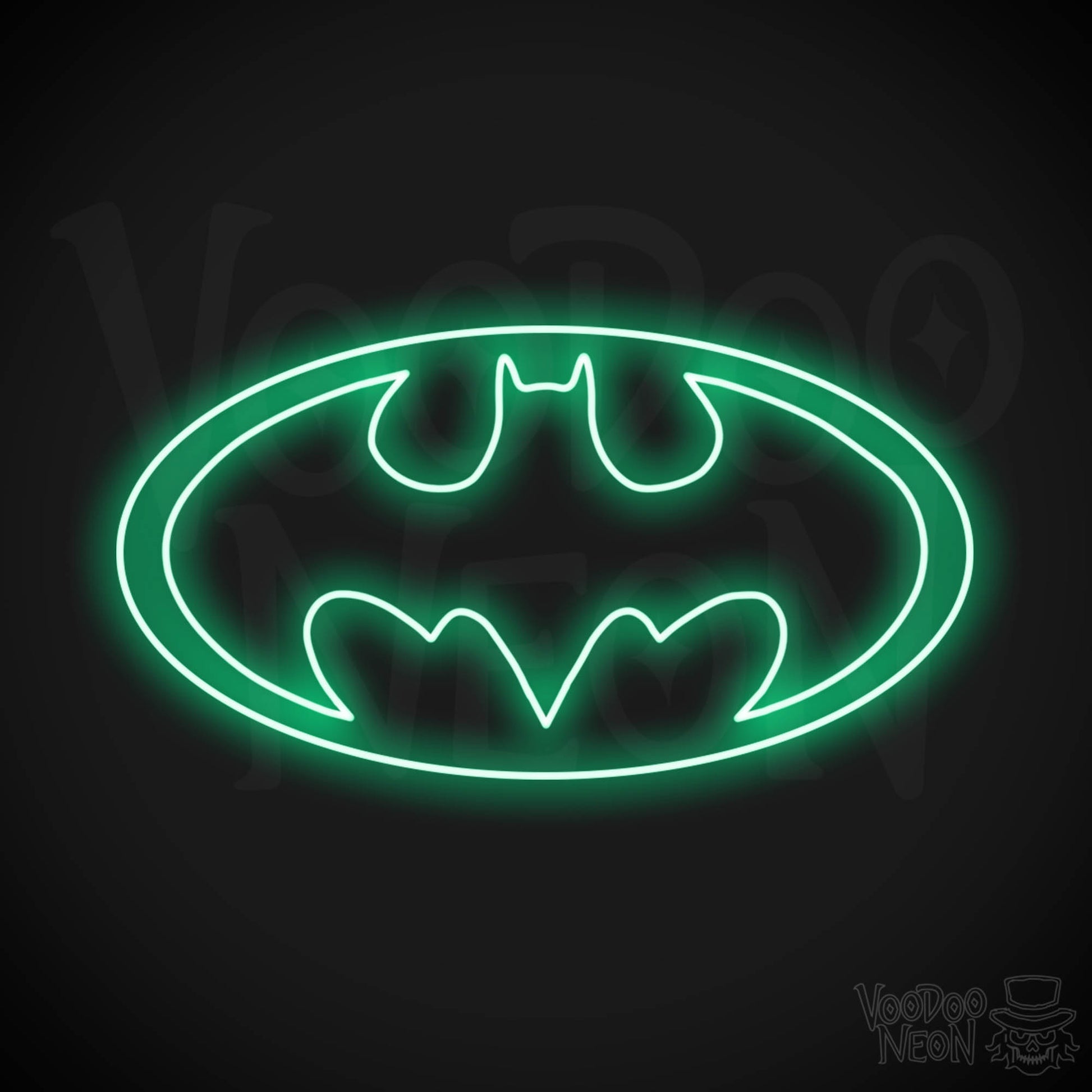 Batman Neon Sign - Batman Sign - Batman Light - Batman Symbol Wall Art - LED Sign - Color Green
