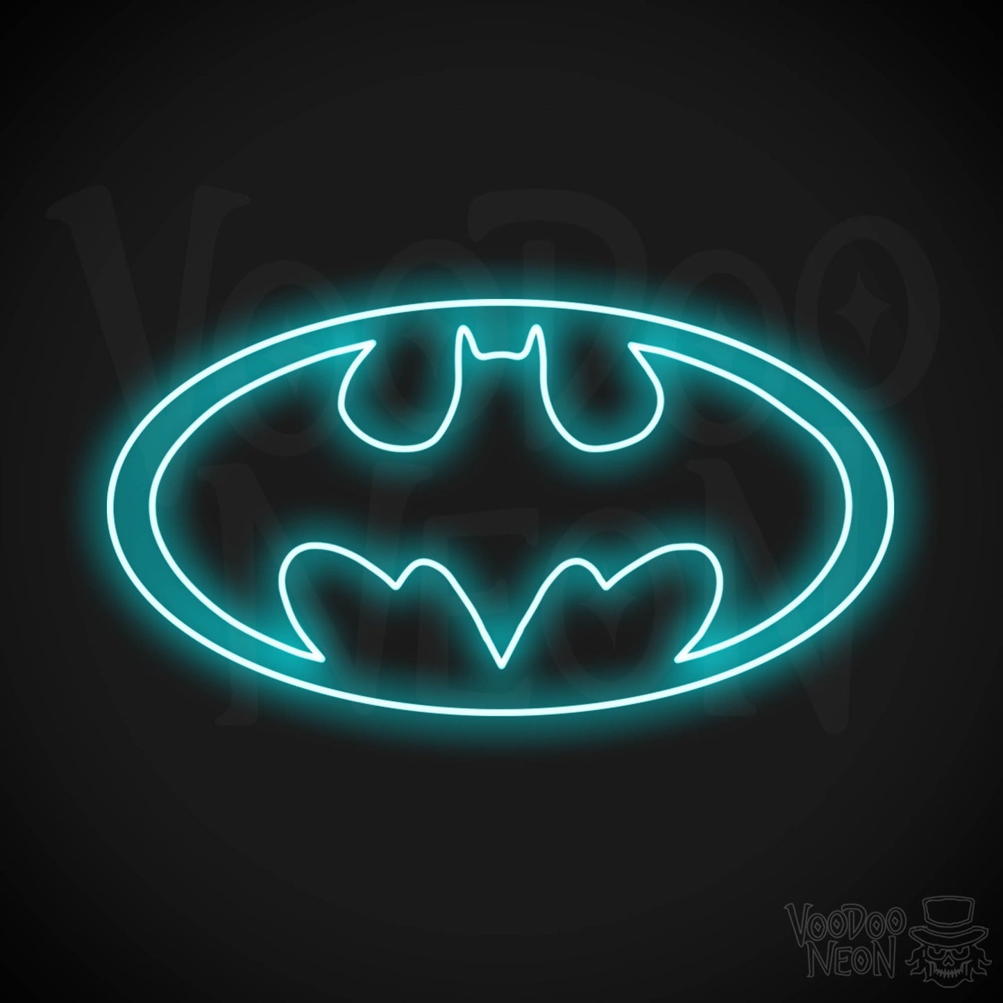 Batman Neon Sign - Batman Sign - Batman Light - Batman Symbol Wall Art - LED Sign - Color Ice Blue