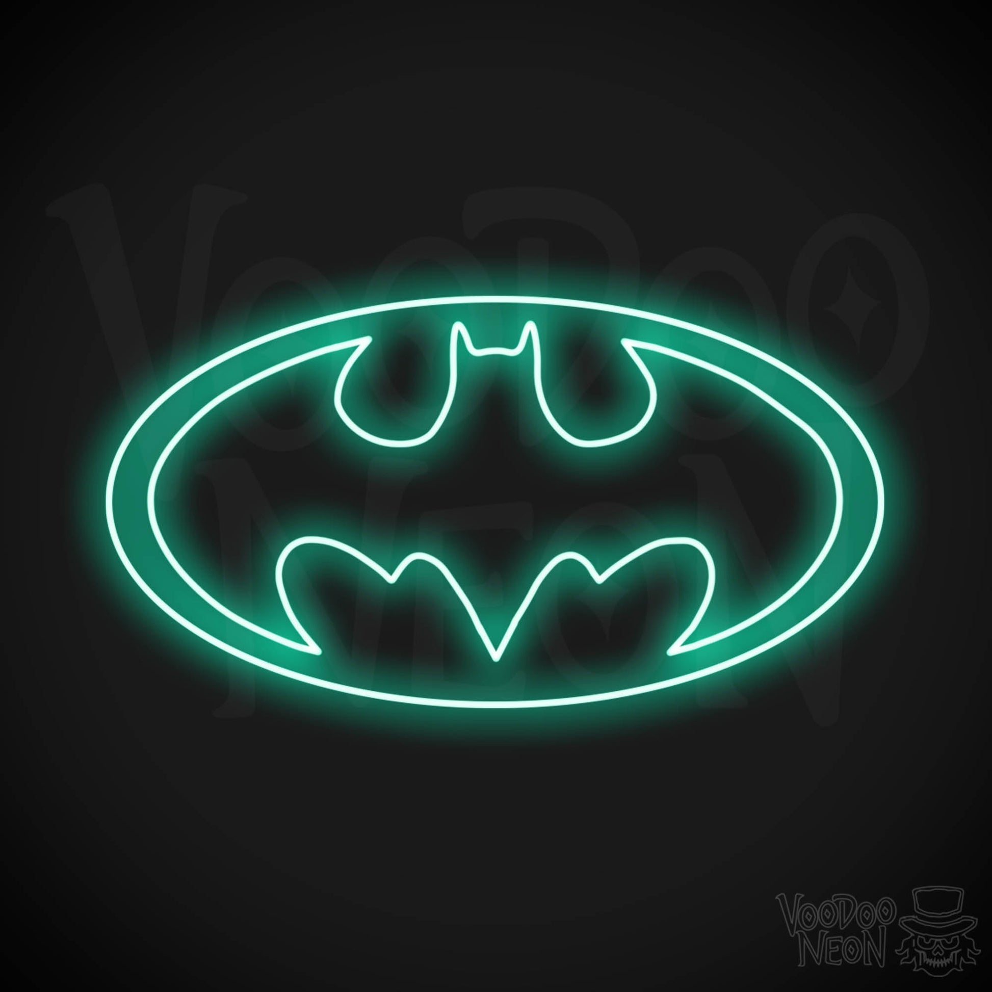 Batman Neon Sign - Batman Sign - Batman Light - Batman Symbol Wall Art - LED Sign - Color Light Green