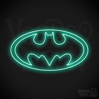 Batman Neon Sign - Batman Sign - Batman Light - Batman Symbol Wall Art - LED Sign - Color Light Green