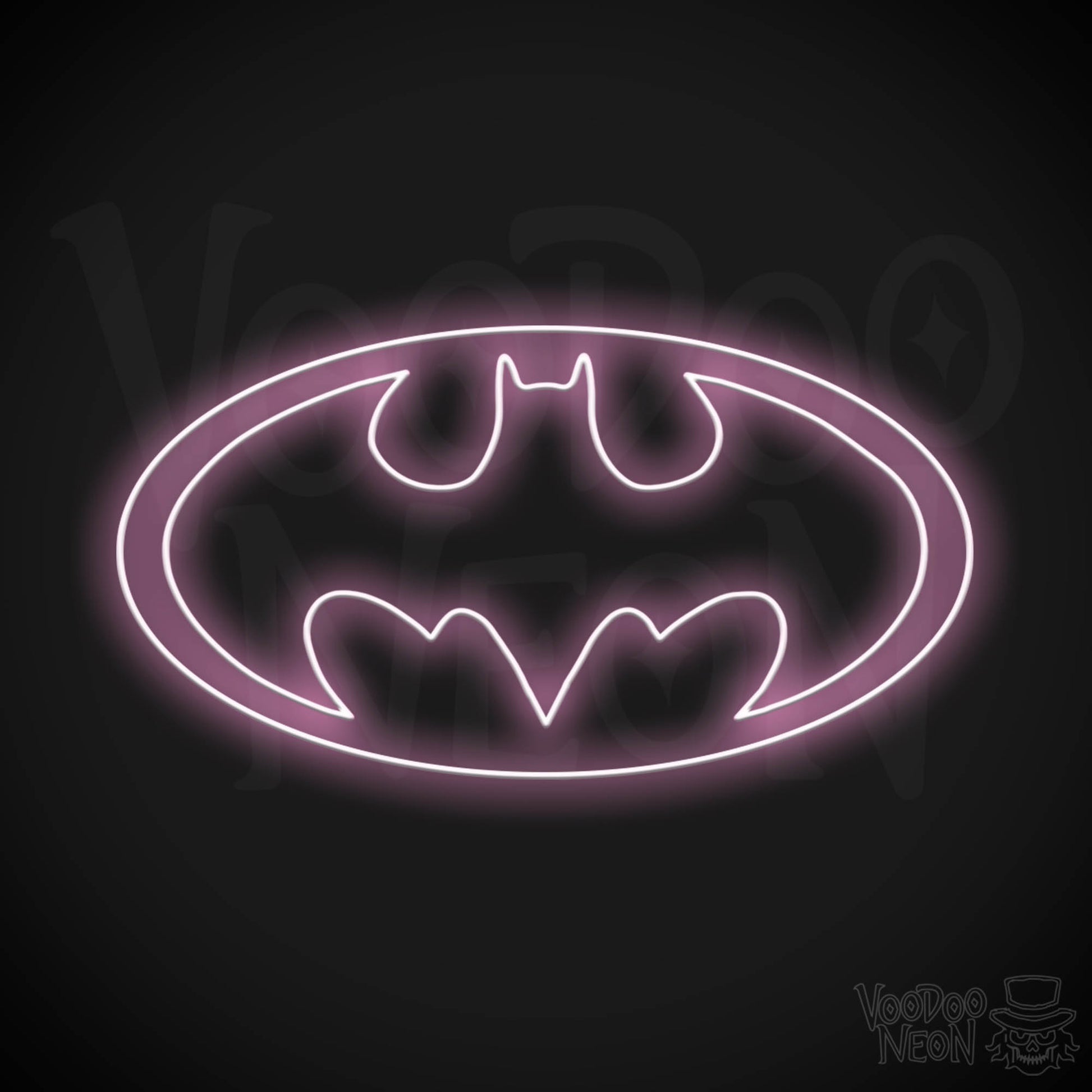 Batman Neon Sign - Batman Sign - Batman Light - Batman Symbol Wall Art - LED Sign - Color Light Pink