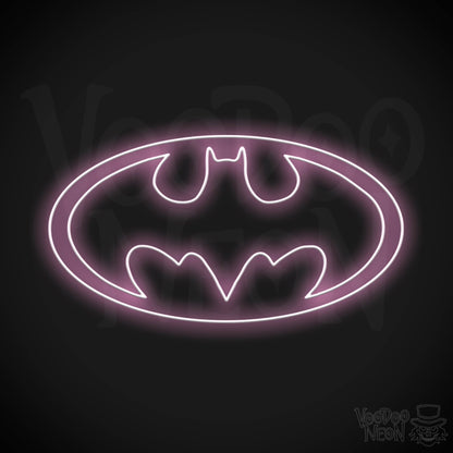 Batman Neon Sign - Batman Sign - Batman Light - Batman Symbol Wall Art - LED Sign - Color Light Pink
