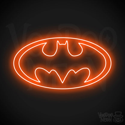 Batman Neon Sign - Batman Sign - Batman Light - Batman Symbol Wall Art - LED Sign - Color Orange