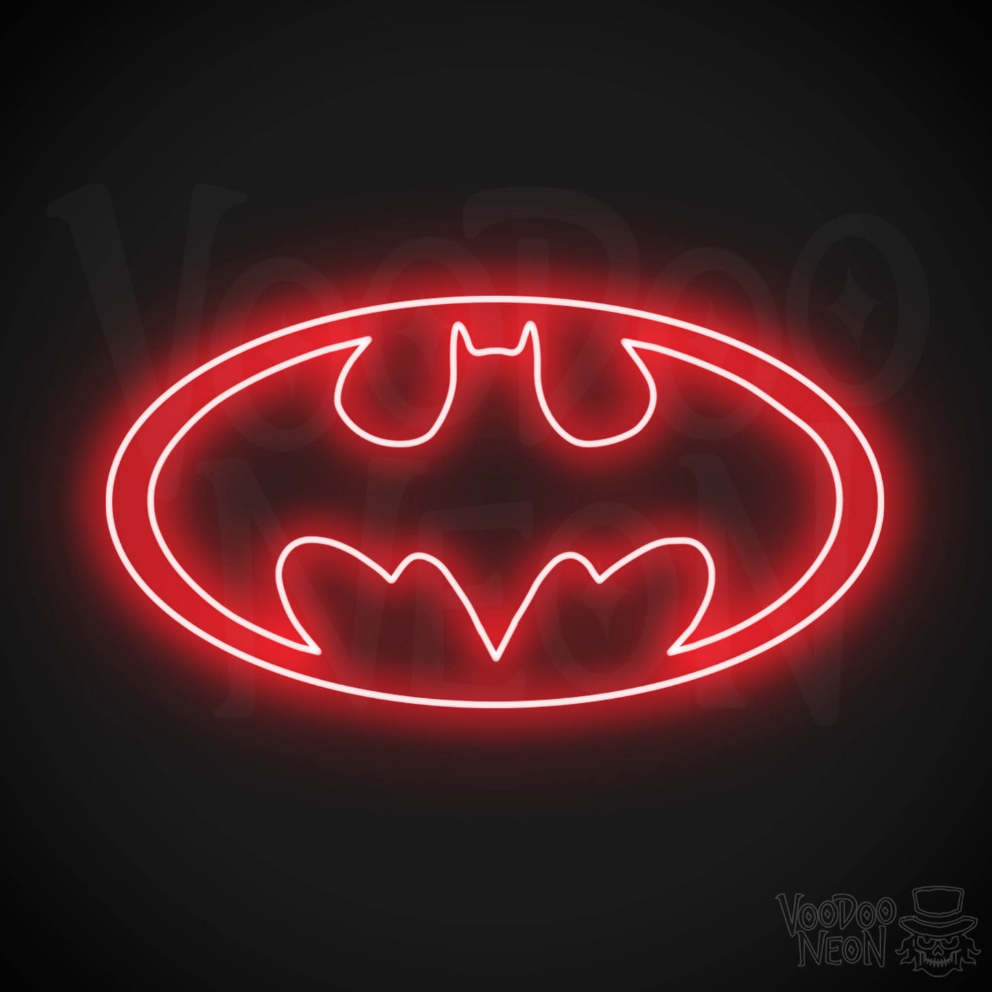Batman Neon Sign - Batman Sign - Batman Light - Batman Symbol Wall Art - LED Sign - Color Red