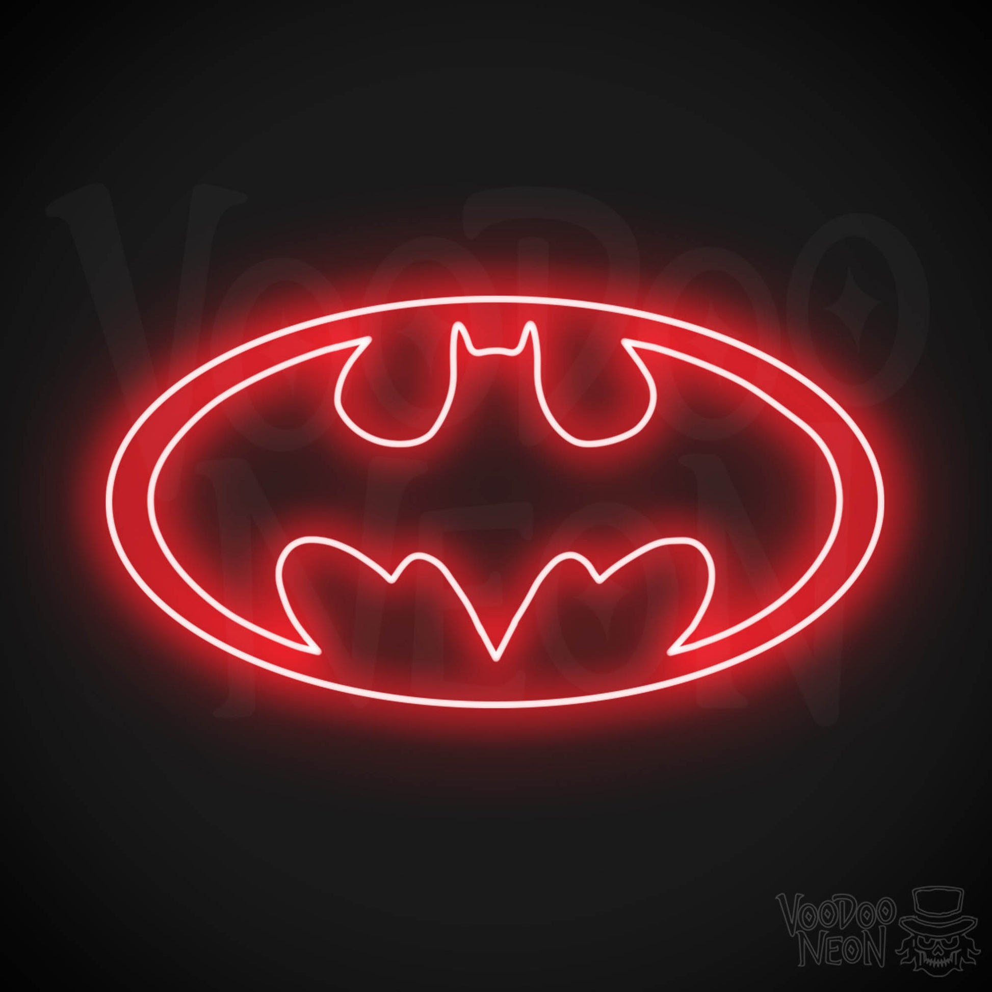 Batman Neon Sign - Batman Sign - Batman Light - Batman Symbol Wall Art - LED Sign - Color Red
