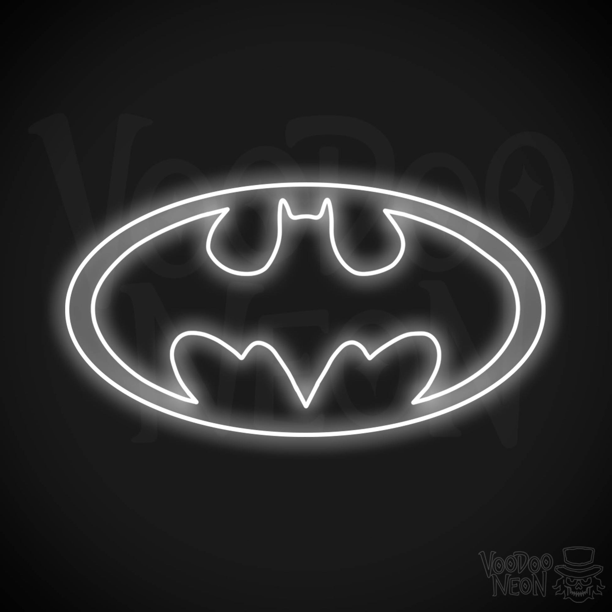 Batman Neon Sign - Batman Sign - Batman Light - Batman Symbol Wall Art - LED Sign - Color White