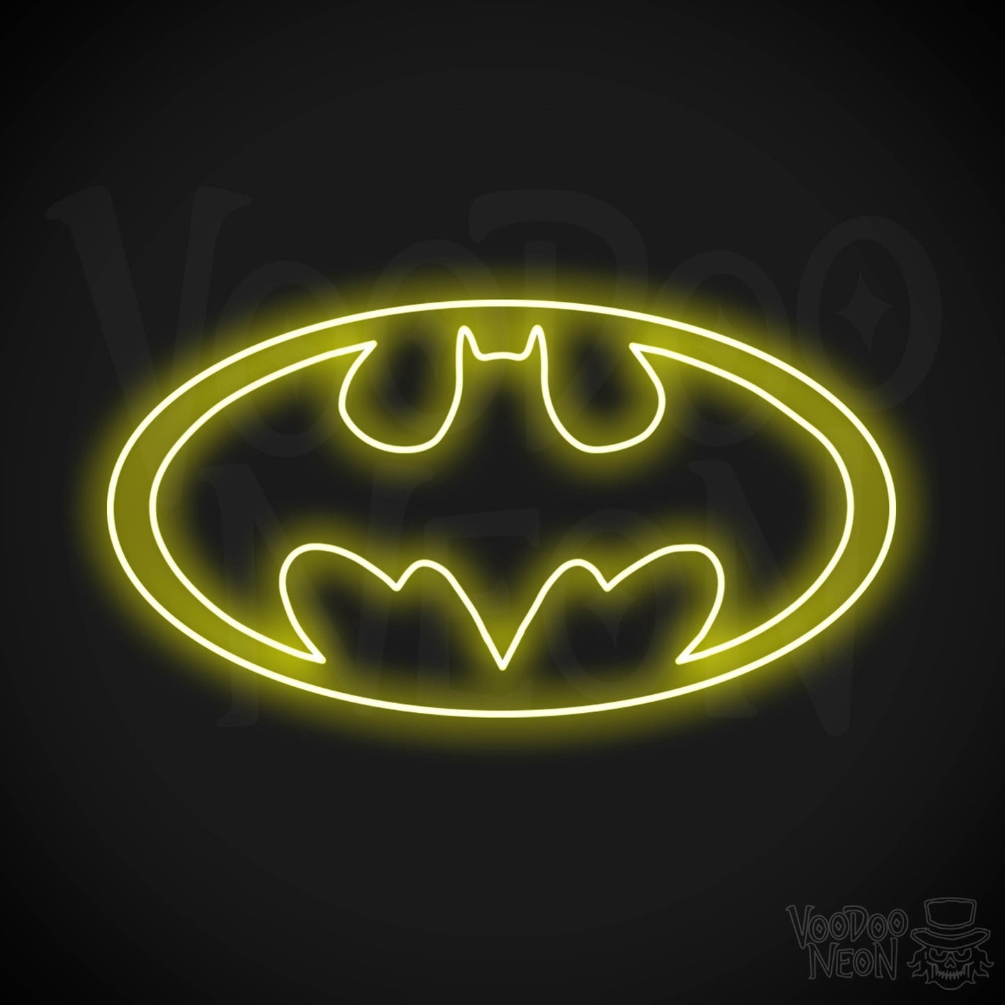 Batman Neon Sign - Batman Sign - Batman Light - Batman Symbol Wall Art - LED Sign - Color Yellow