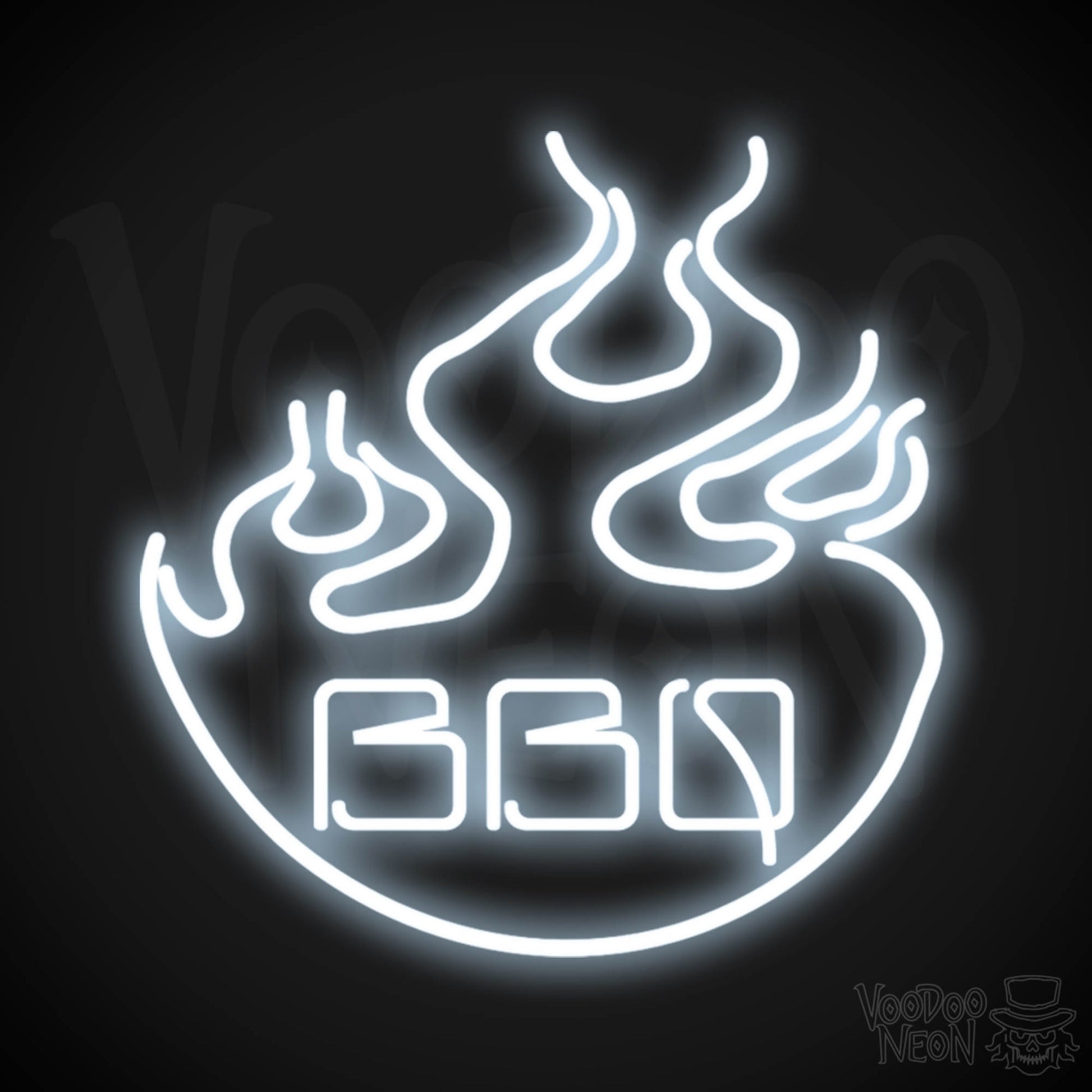 BBQ Neon Sign - Neon BBQ Sign - LED Light Up Sign - Color Cool White