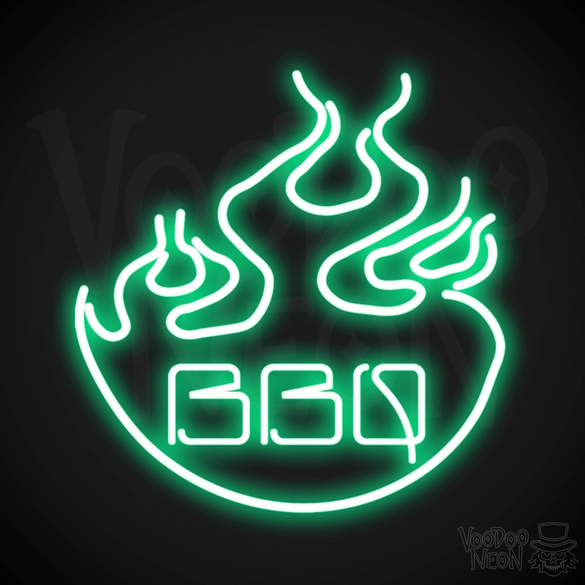 BBQ Neon Sign - Neon BBQ Sign - LED Light Up Sign - Color Green