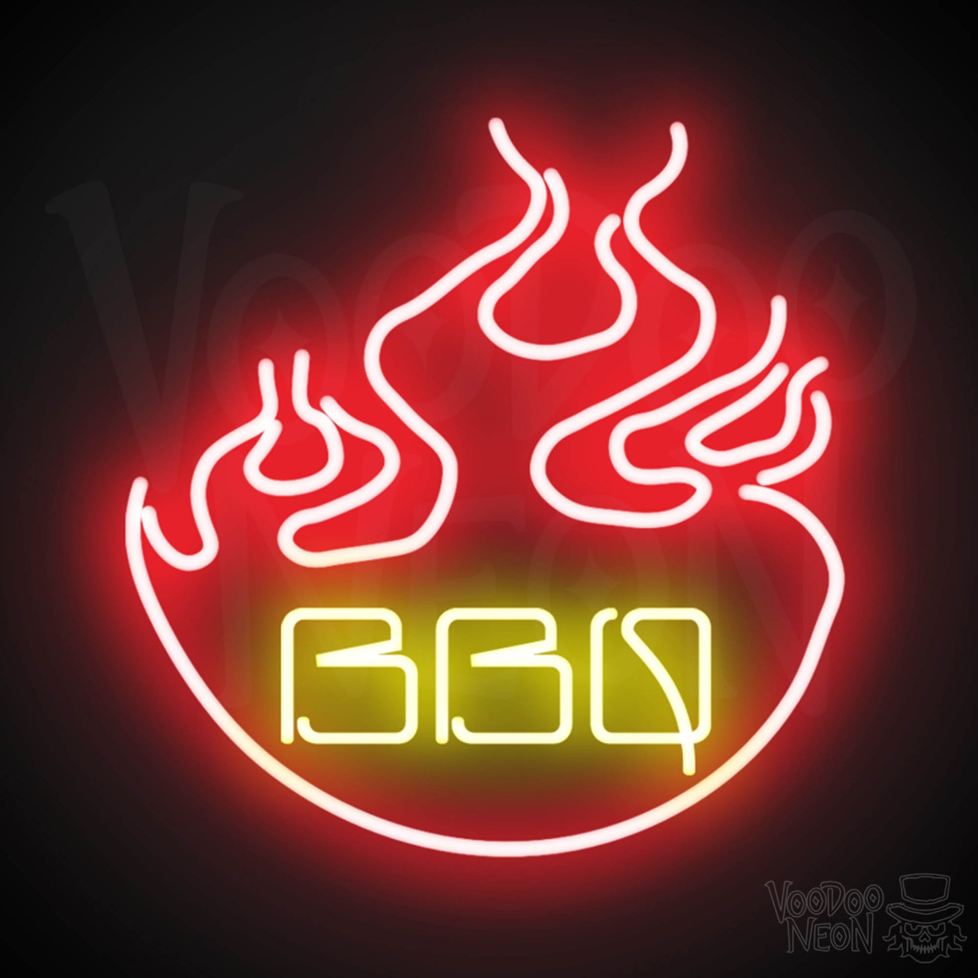 BBQ Neon Sign - Neon BBQ Sign - LED Light Up Sign - Color Multi-Color