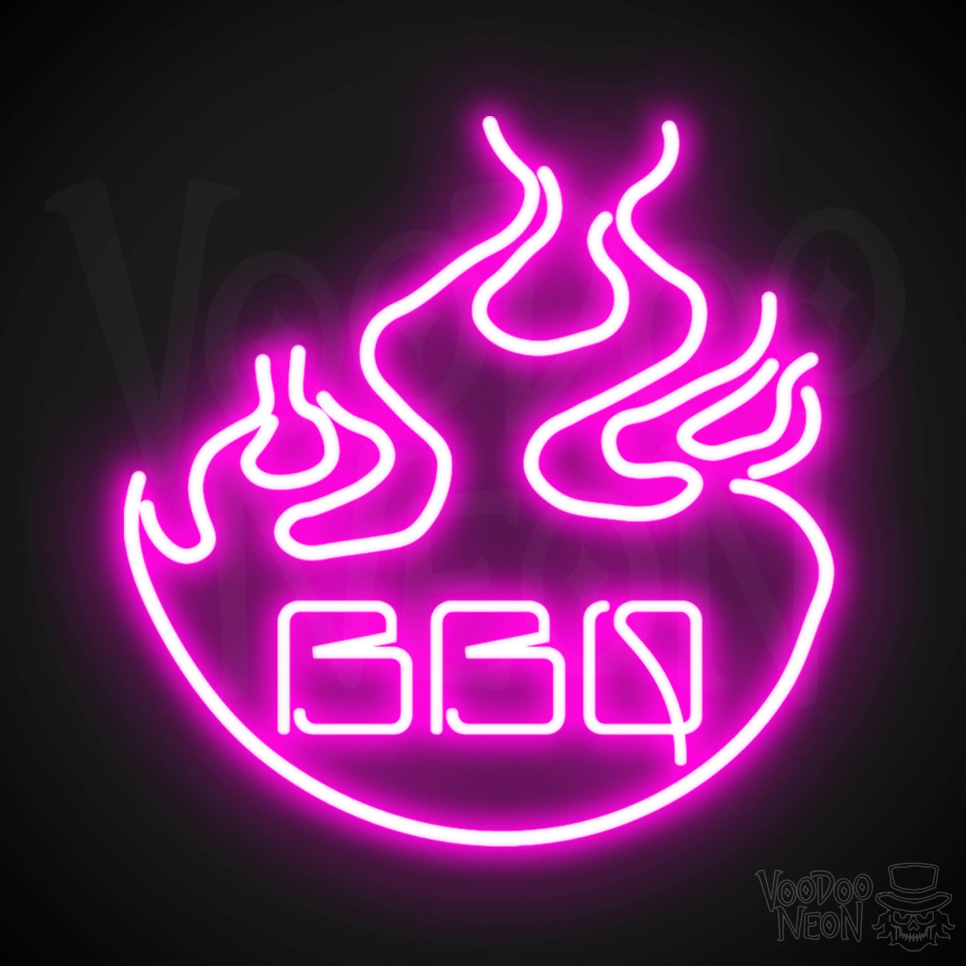 BBQ Neon Sign - Neon BBQ Sign - LED Light Up Sign - Color Pink