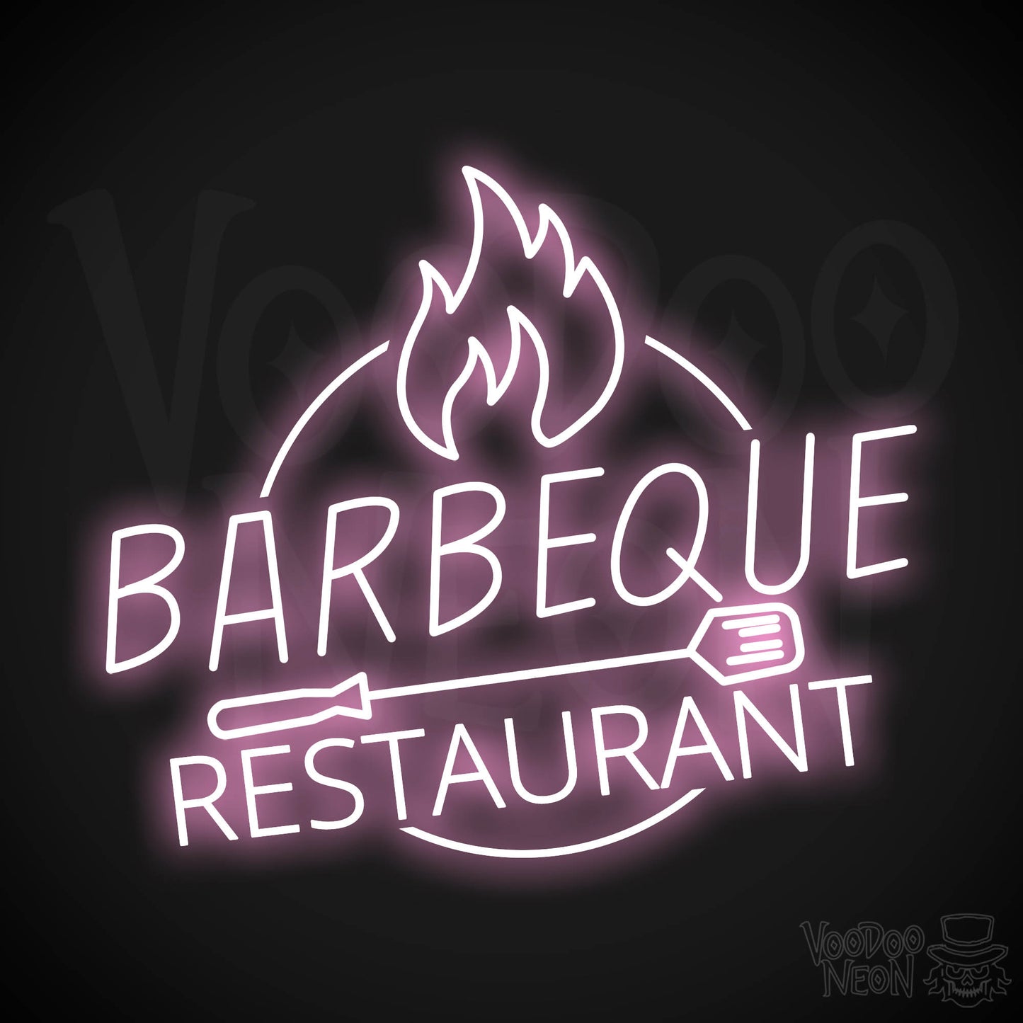 BBQ Restaurant LED Neon - Light Pink