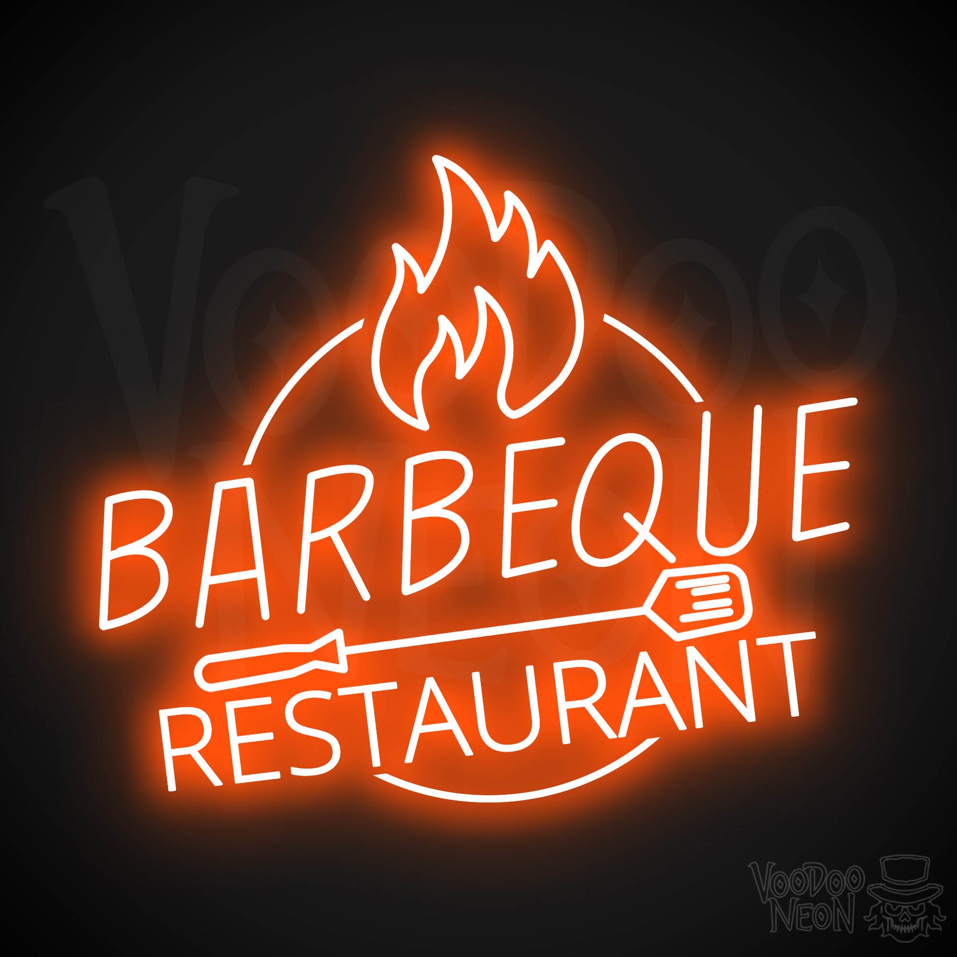 BBQ Restaurant LED Neon - Orange