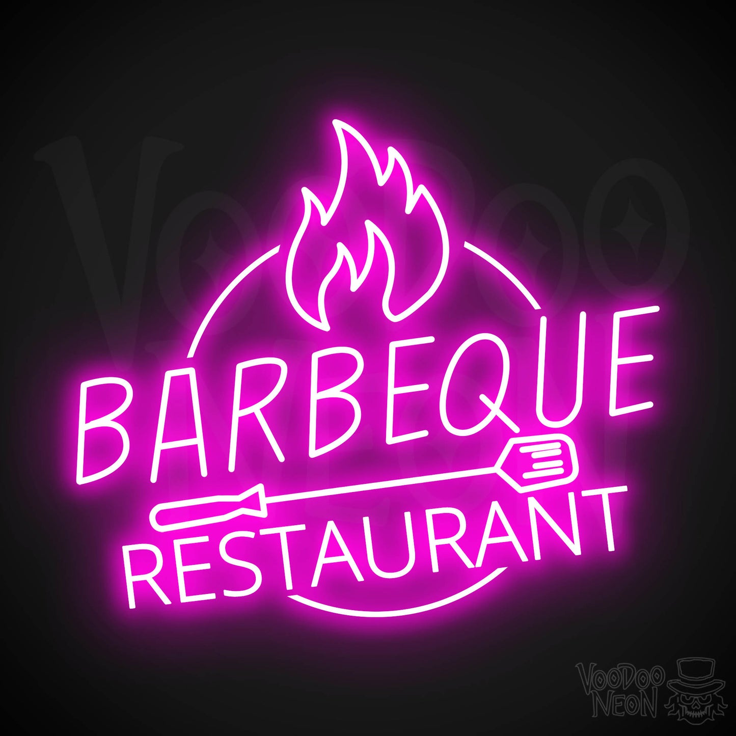BBQ Restaurant LED Neon - Pink