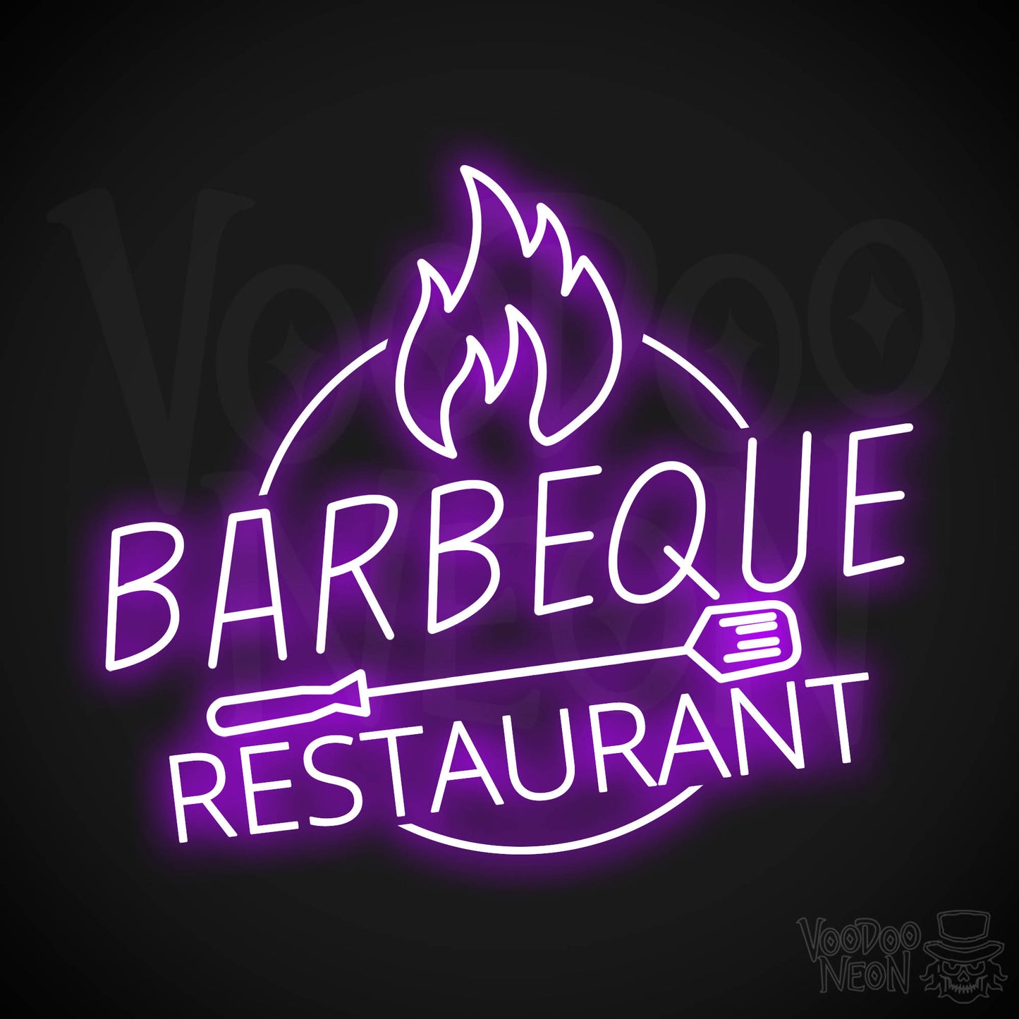 BBQ Restaurant LED Neon - Purple