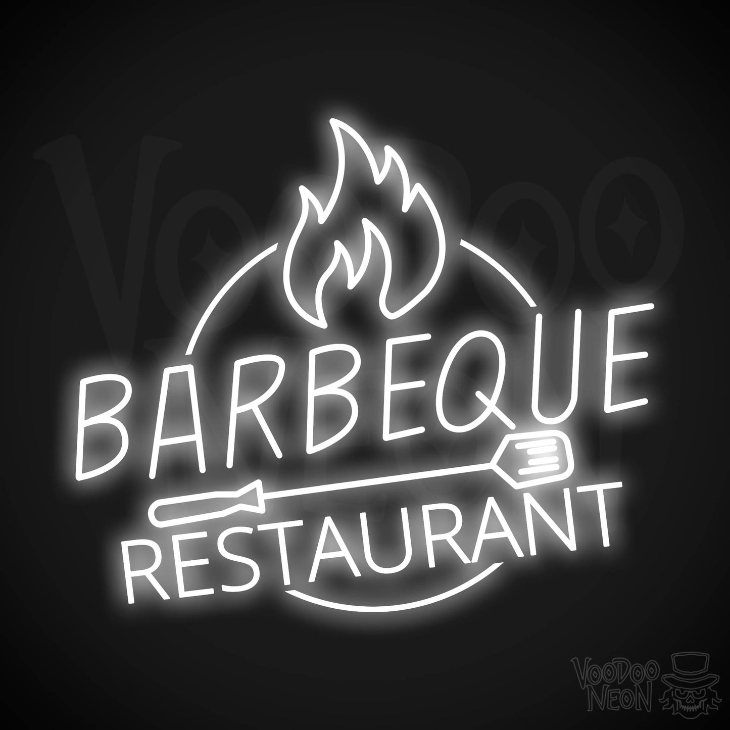 BBQ Restaurant LED Neon - White