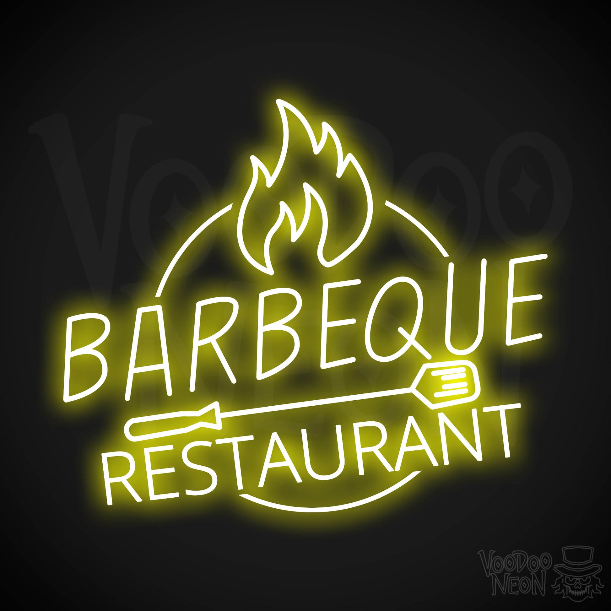 BBQ Restaurant LED Neon - Yellow