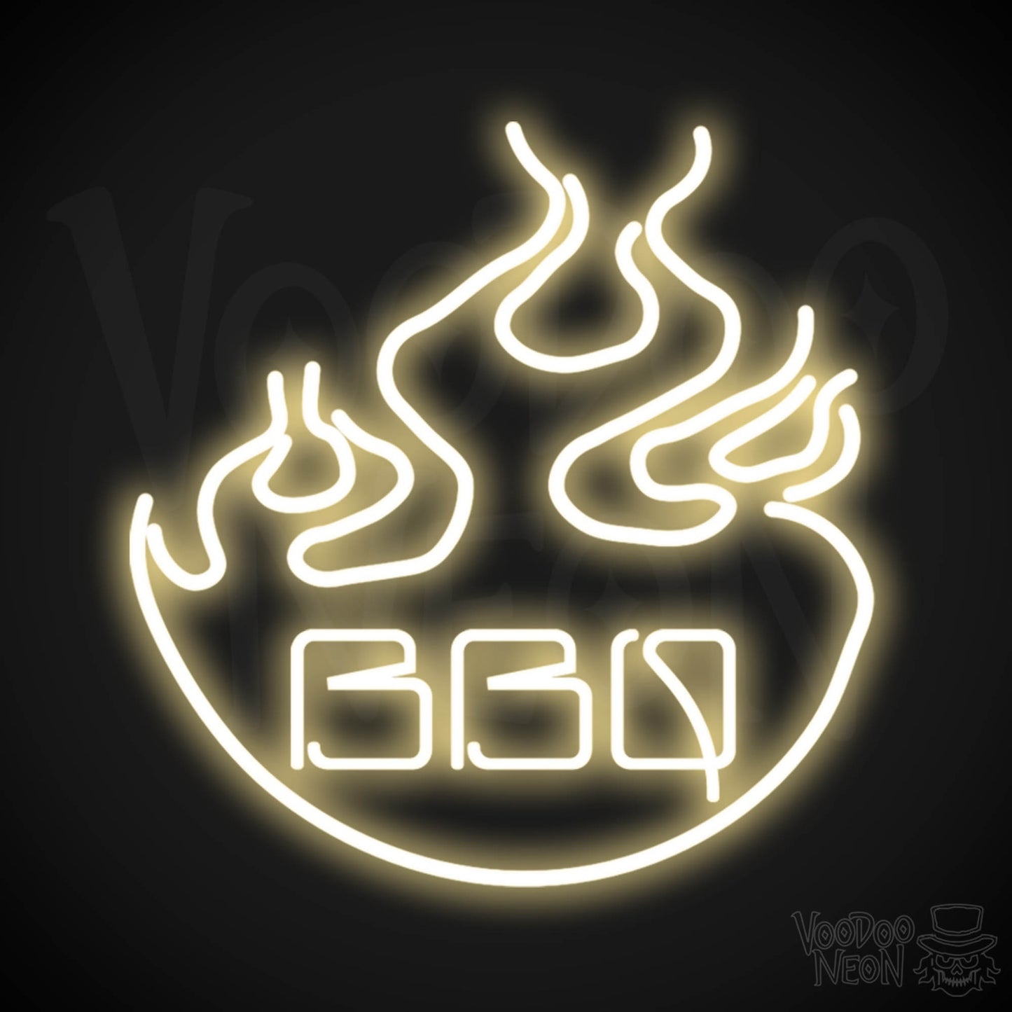 BBQ Neon Sign - Neon BBQ Sign - LED Light Up Sign - Color Warm White