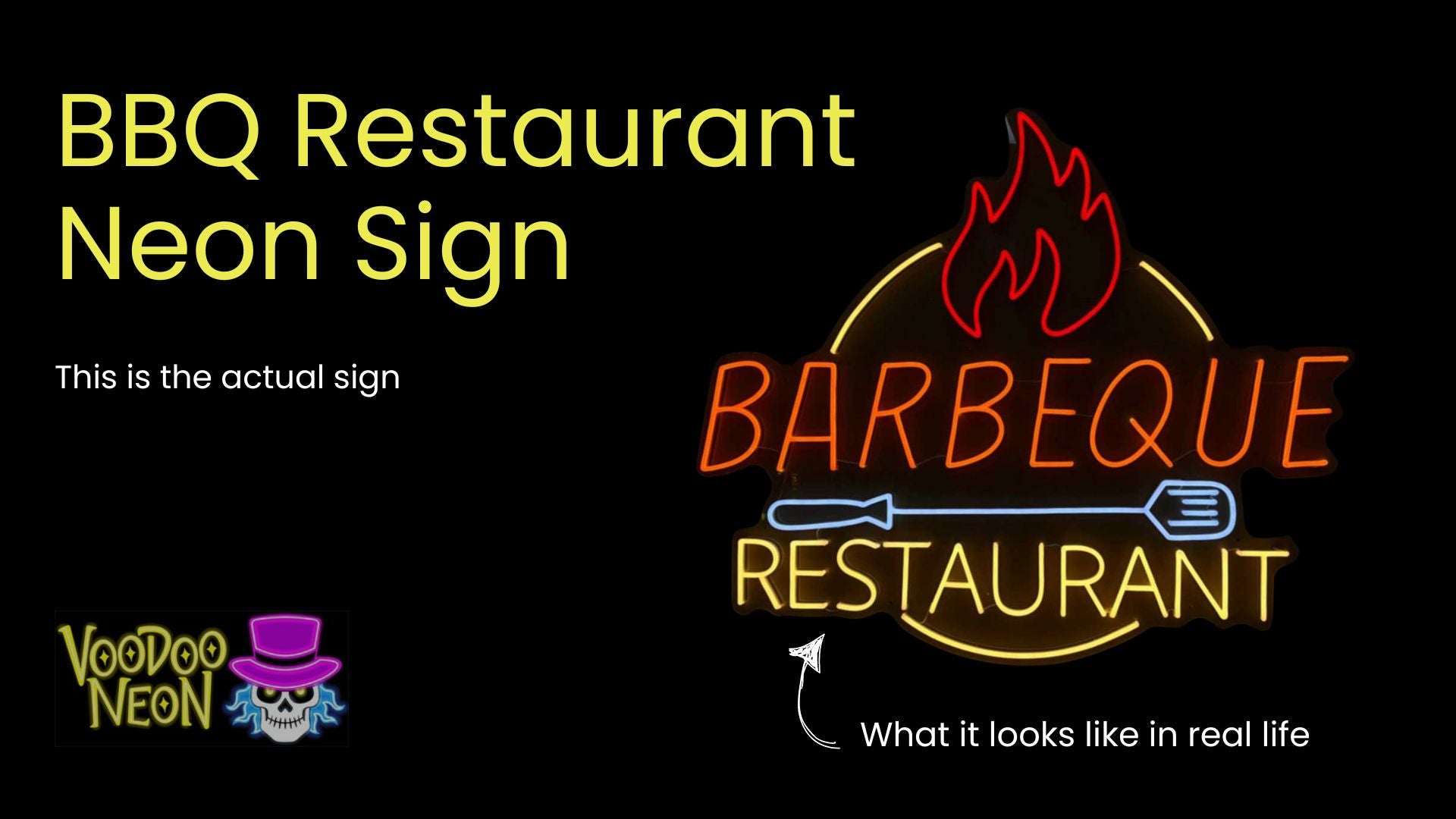 BBQ Restaurant - Actual Neon Sign