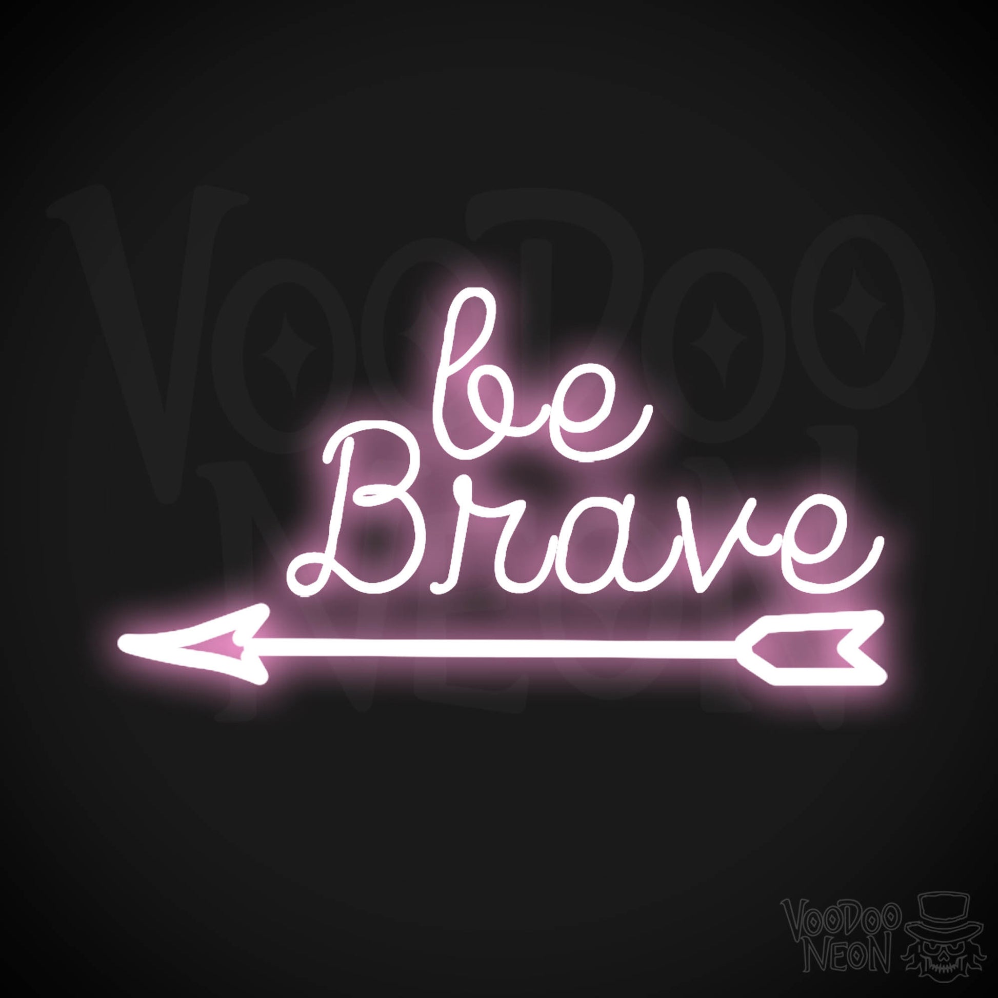 Be Brave Neon Sign - Neon Be Brave Sign - LED Wall Art - Color Light Pink
