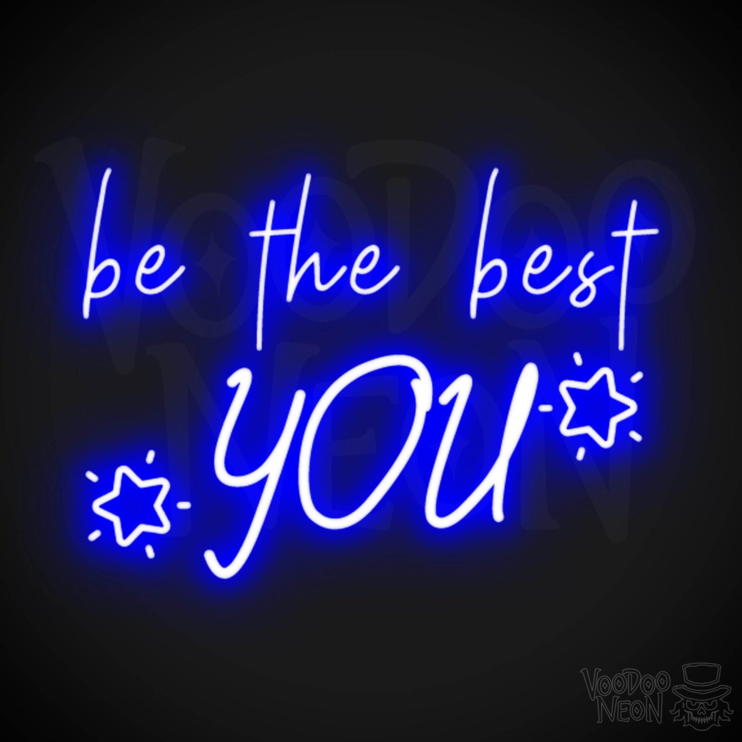 Be The Best You Neon Sign - Neon Be The Best You Sign - LED Wall Art - Color Dark Blue
