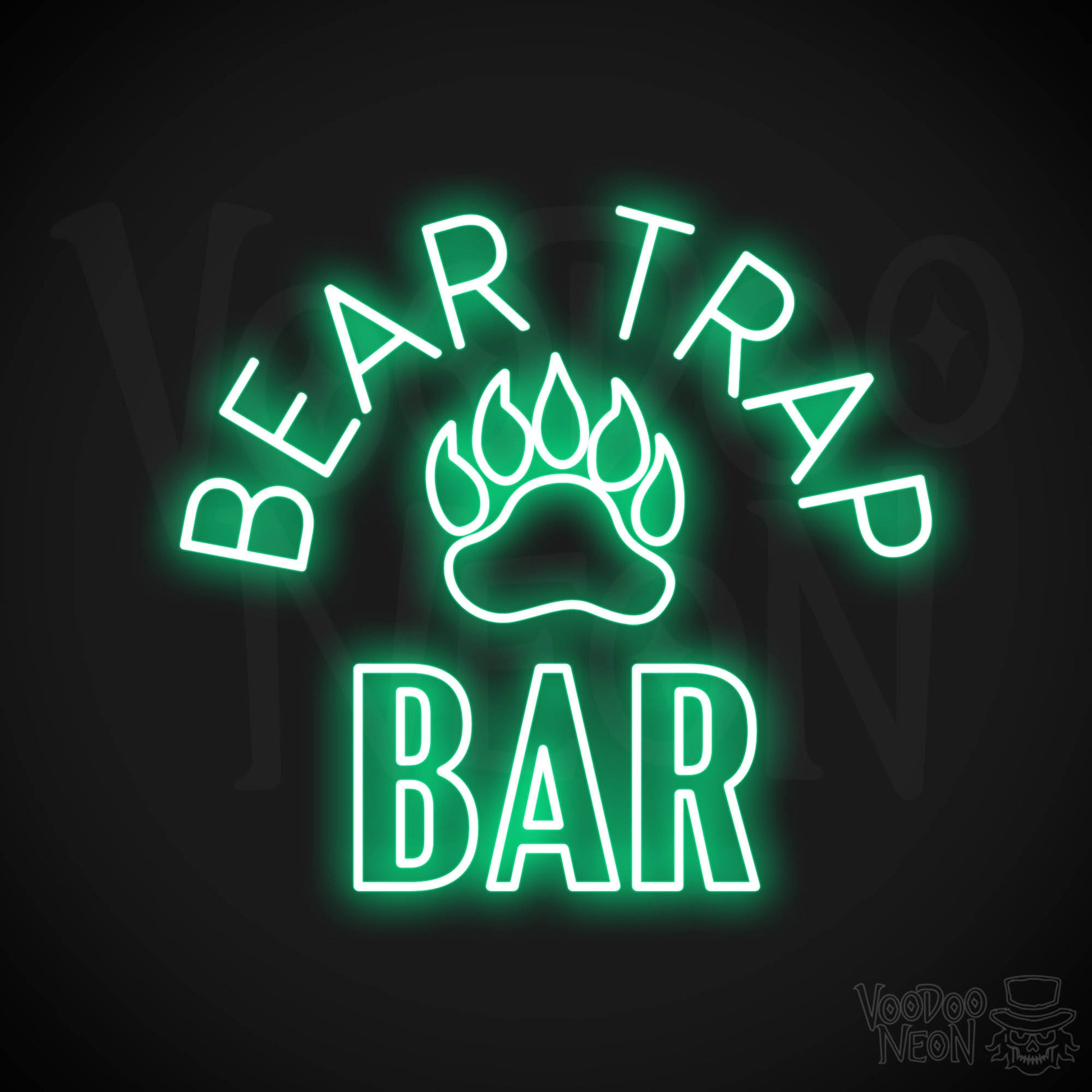 Bear Trap Bar Neon Sign - Green