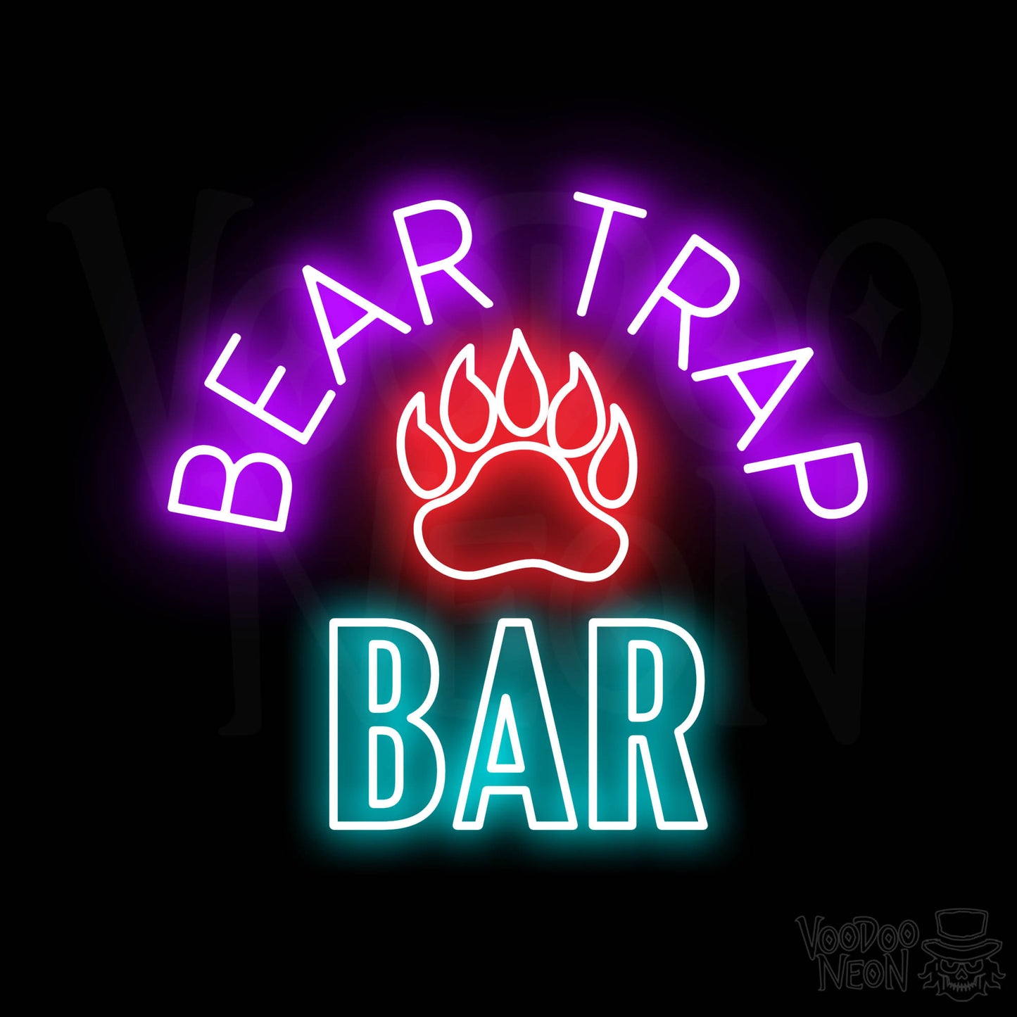 Bear Trap Bar Neon Sign - Multi-Color