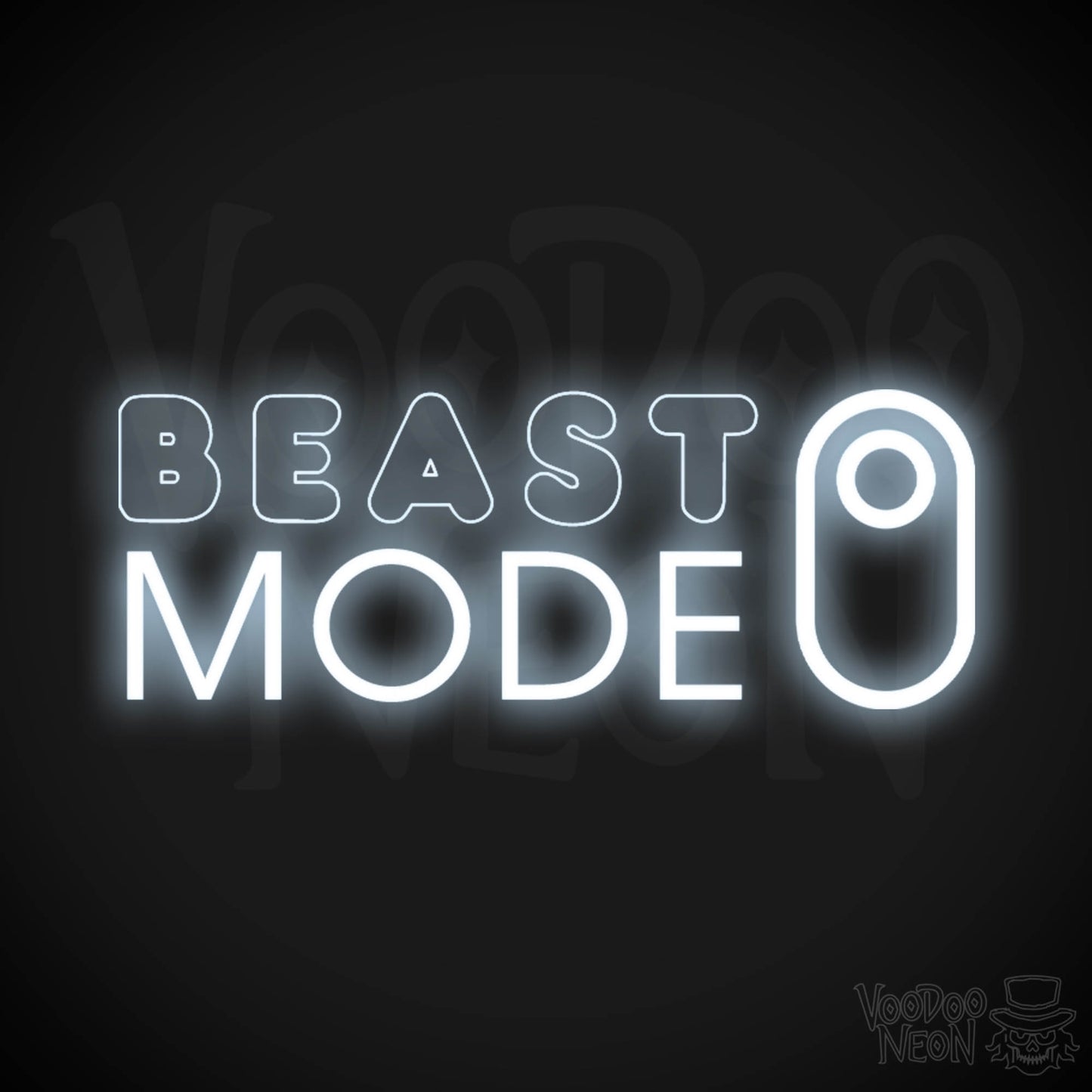Beast Mode Neon Sign - Neon Beast Mode Sign - LED Lights - Color Cool White