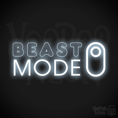 Beast Mode Neon Sign - Neon Beast Mode Sign - LED Lights - Color Cool White