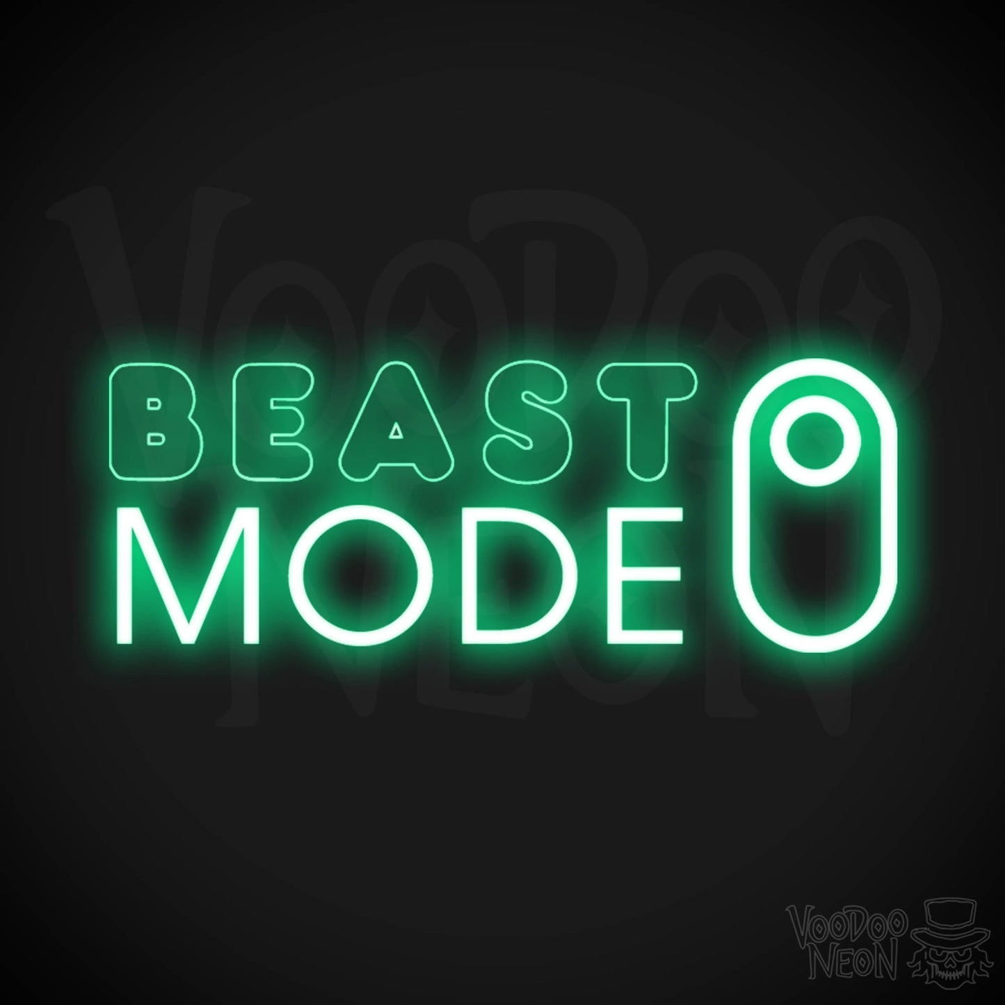 Beast Mode Neon Sign - Neon Beast Mode Sign - LED Lights - Color Green