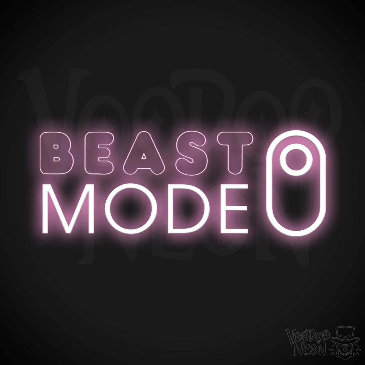 Beast Mode Neon Sign - Neon Beast Mode Sign - LED Lights - Color Light Pink